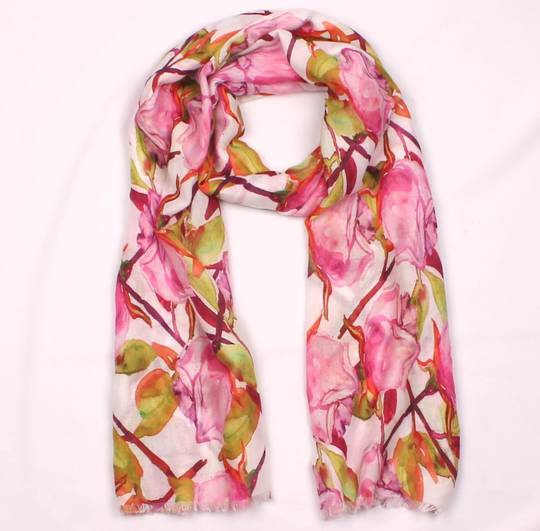 Alice & Lily printed  scarf  rose pink Style:SC/4653/PNK